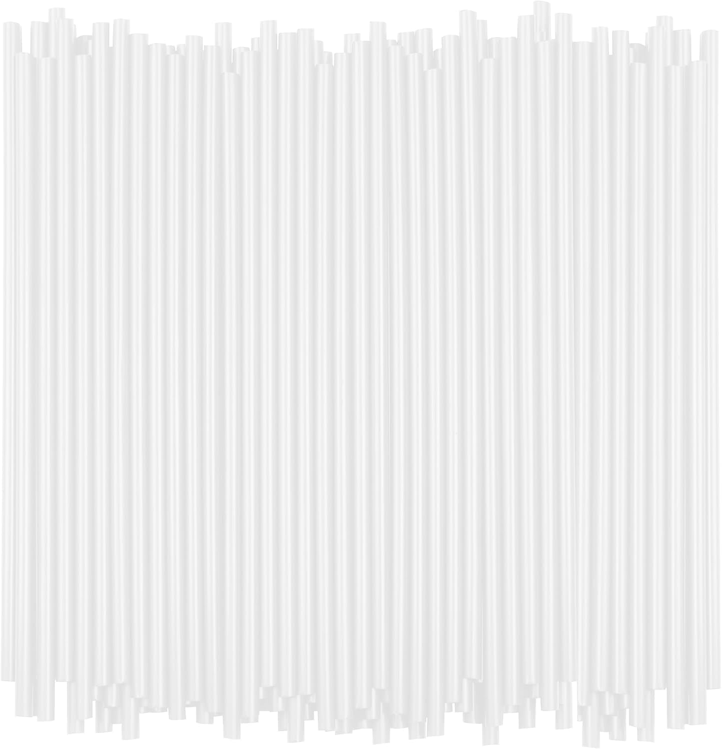 7.75" Plastic Straws (500 Count), Disposable Straws - Made For Standard 16oz Glass (Black)