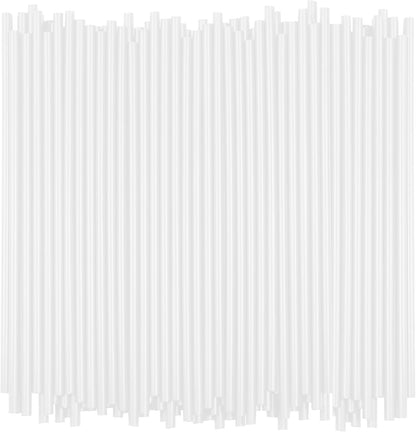 7.75" Plastic Straws (500 Count), Disposable Straws - Made For Standard 16oz Glass (Black)