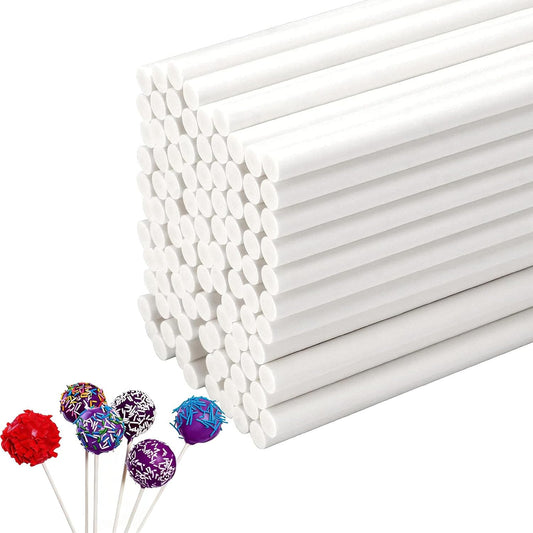 JEUIHAU 2000 PCS 6 Inches Lollypop Sticks, Paper Treat Stick, White Sucker Sticks, Treat Lollipop Sticks