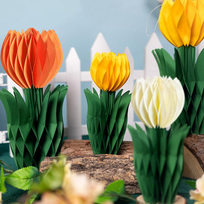 SUNBEAUTY 9PCS Spring Wildflower Party Decorations Wild Flowers Honeycomb Centerpieces for Tables Wildflower Birthday Spring Flower Theme Party Decorations for Garden Baby Shower, Easter, Mothers Day