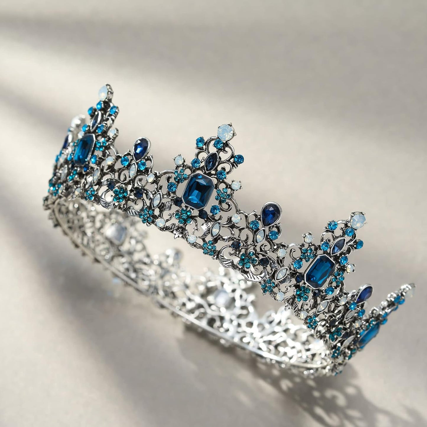 SWEETV Queen Crown for Women - Baroque Wedding Tiaras and Crowns,Jeweled Tiara Crown,Prom Birthday Halloween Hair Accessories
