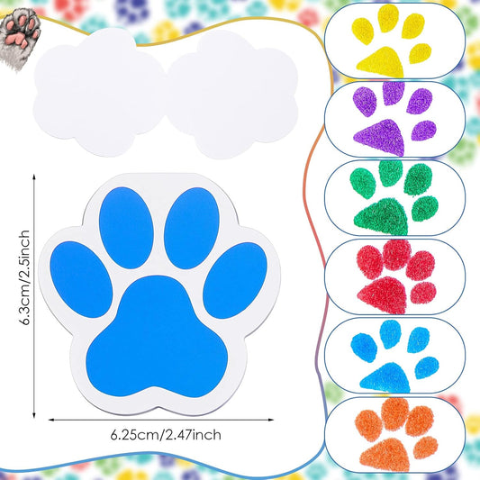 Chinco 24 Pcs Dog Party Favors Dog Notebook Paw Print Note Puppy Paw Pads Colorful Notepads Gift Filled for Animal Lovers Kids School Classroom Birthday Supplies 6 Colors
