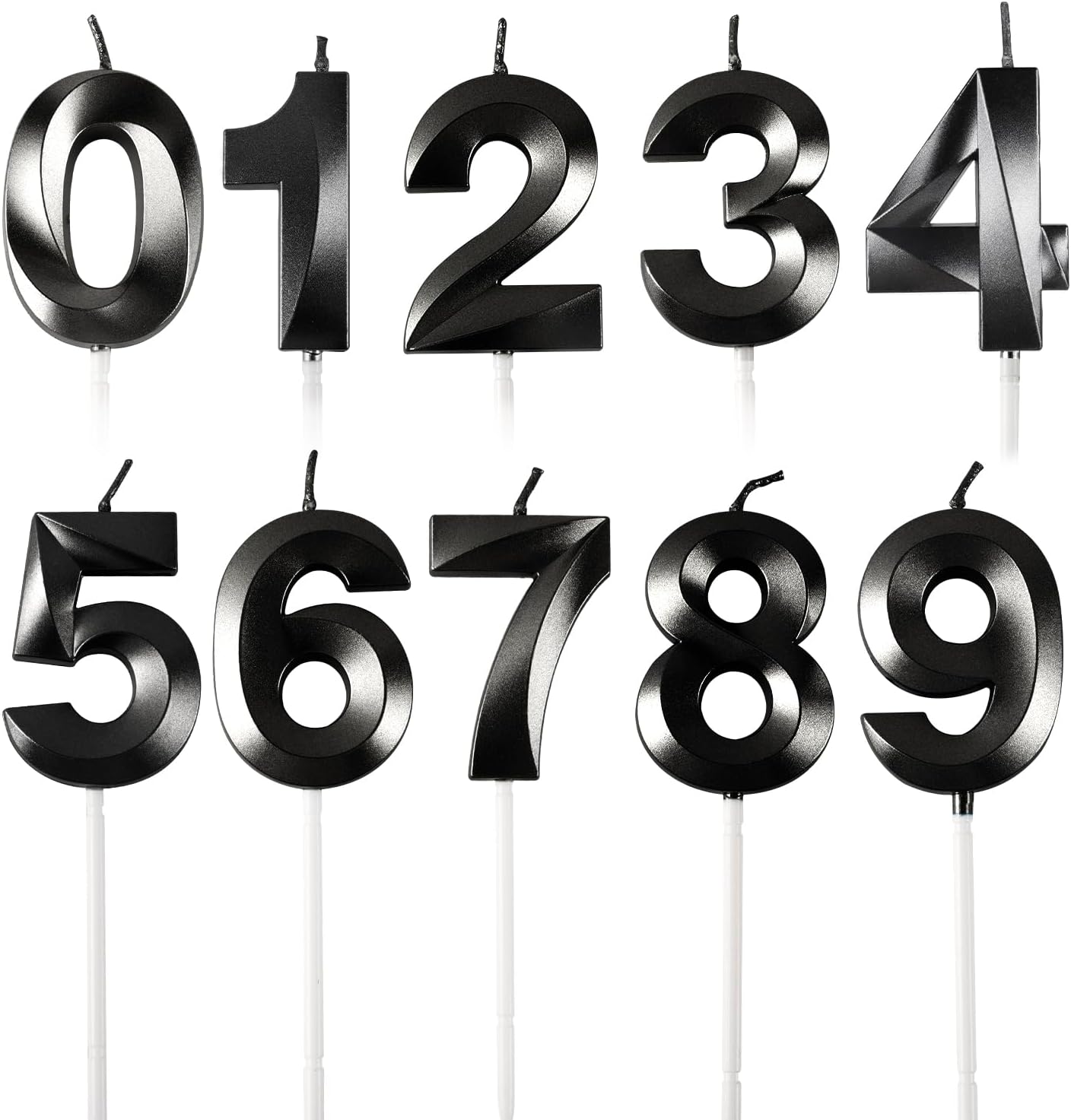 BEAN LIEVE Blue Birthday Candles - Number Cake Candles, Happy Birthday Numeric Candles Number 0 1 2 3 4 5 6 7 8 9 Used for Cake Decoration on Birthday Parties and Wedding Anniversary Celebration