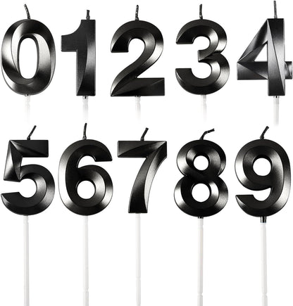 BEAN LIEVE Blue Birthday Candles - Number Cake Candles, Happy Birthday Numeric Candles Number 0 1 2 3 4 5 6 7 8 9 Used for Cake Decoration on Birthday Parties and Wedding Anniversary Celebration