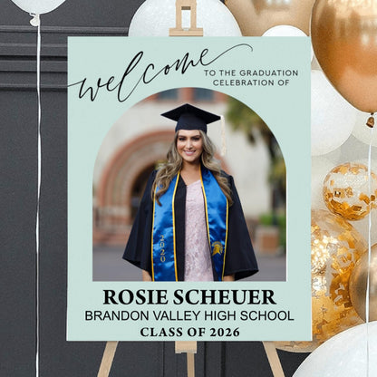 Graduation Party Welcome Sign, Photo Graduation Poster, Graduation Decorations, Grad Party Sign, Grad Welcome Sign, Graduation gift for best friend, Graduation gift for daughter, sister, brother - 1