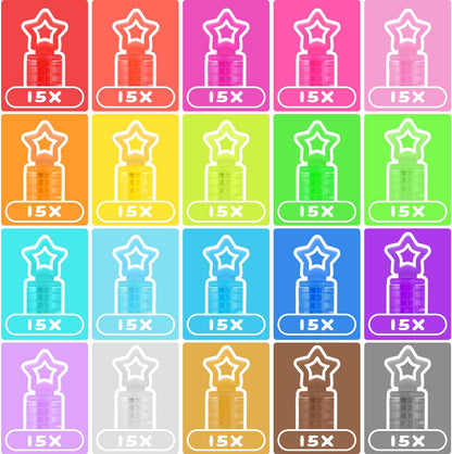 32 Pcs 8 Colors Neon Bubbles Party Favors For Kids, Mini Star Bubble Wand Bulk In Gift Box as Goody Bags Stuffer, Classroom Giveaways, Carnival Prizes Toy, Birthday Treats, Party Supplies For Toddlers