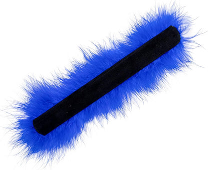 2Pcs Feather Wristbands, 9.65inch Soft Feather Wrist Slap Bracelet Cuffs, Snap Ring, Circle Slap Wrist Decoration Cuffs for Party Decoration