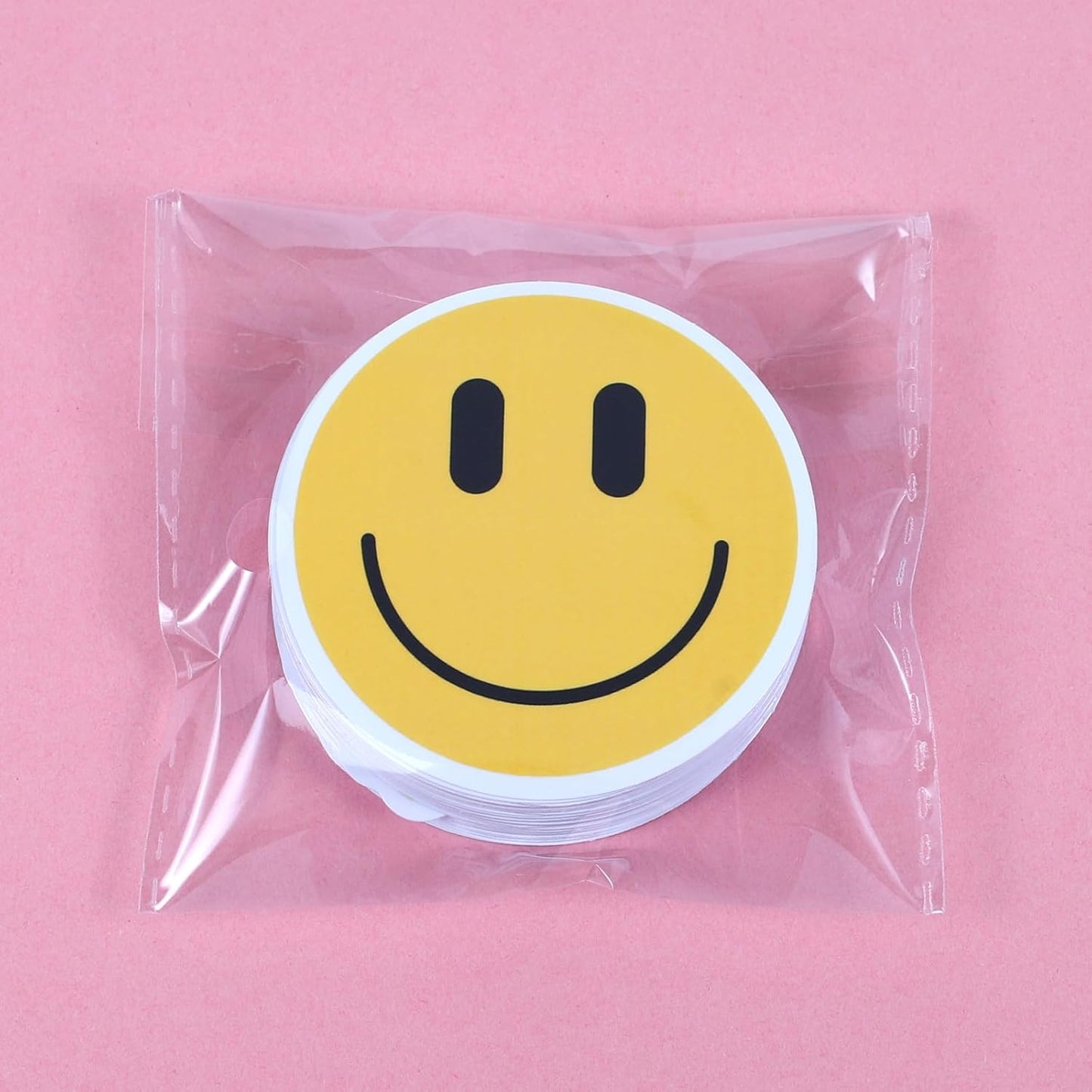 50PCS Smiling Stickers, Cute Water Bottle Stickers for Kids, for Teaching Rewards, Notebooks, Stationery, Luggage, Cartoon PVC Happy Stickers