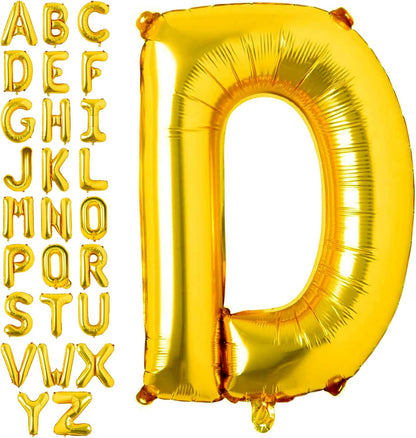 Lovoir 40 Inch Large Gold Letter A Balloons Big Size Jumbo Mylar Foil Helium Balloon for Birthday Party Celebration Decorations Alphabet Gold A