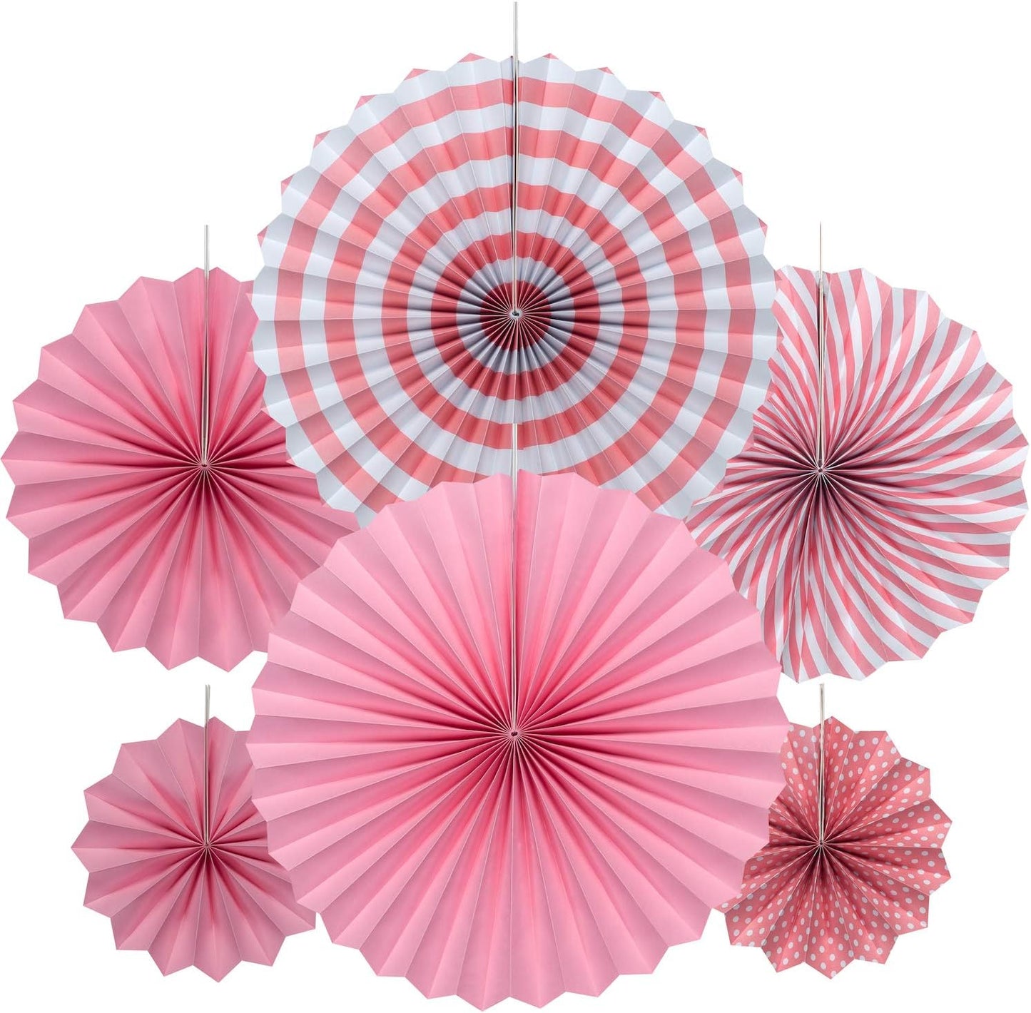 ONUPGO Red Paper Fans Hanging Paper Fans Flower Set, 12PCS Mexican Fiesta Kids Party Decorations Hanging Banner for Wedding Birthday Engagement Bridal Shower Baby Shower Event Holiday Celebration