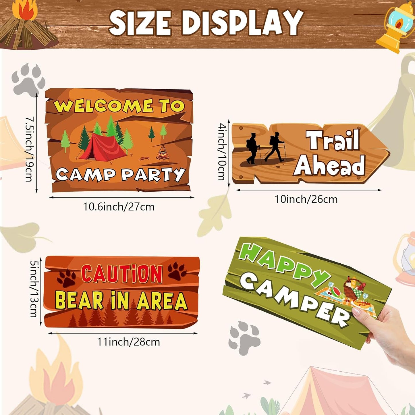 20 Pcs Luau Party Decorations Welcome Sign Summer Hawaiian Directional Signs Tropical Hawaiian Themed Birthday Decorations Luau Tiki Party Supplies with 2 Sheet Letter Stickers