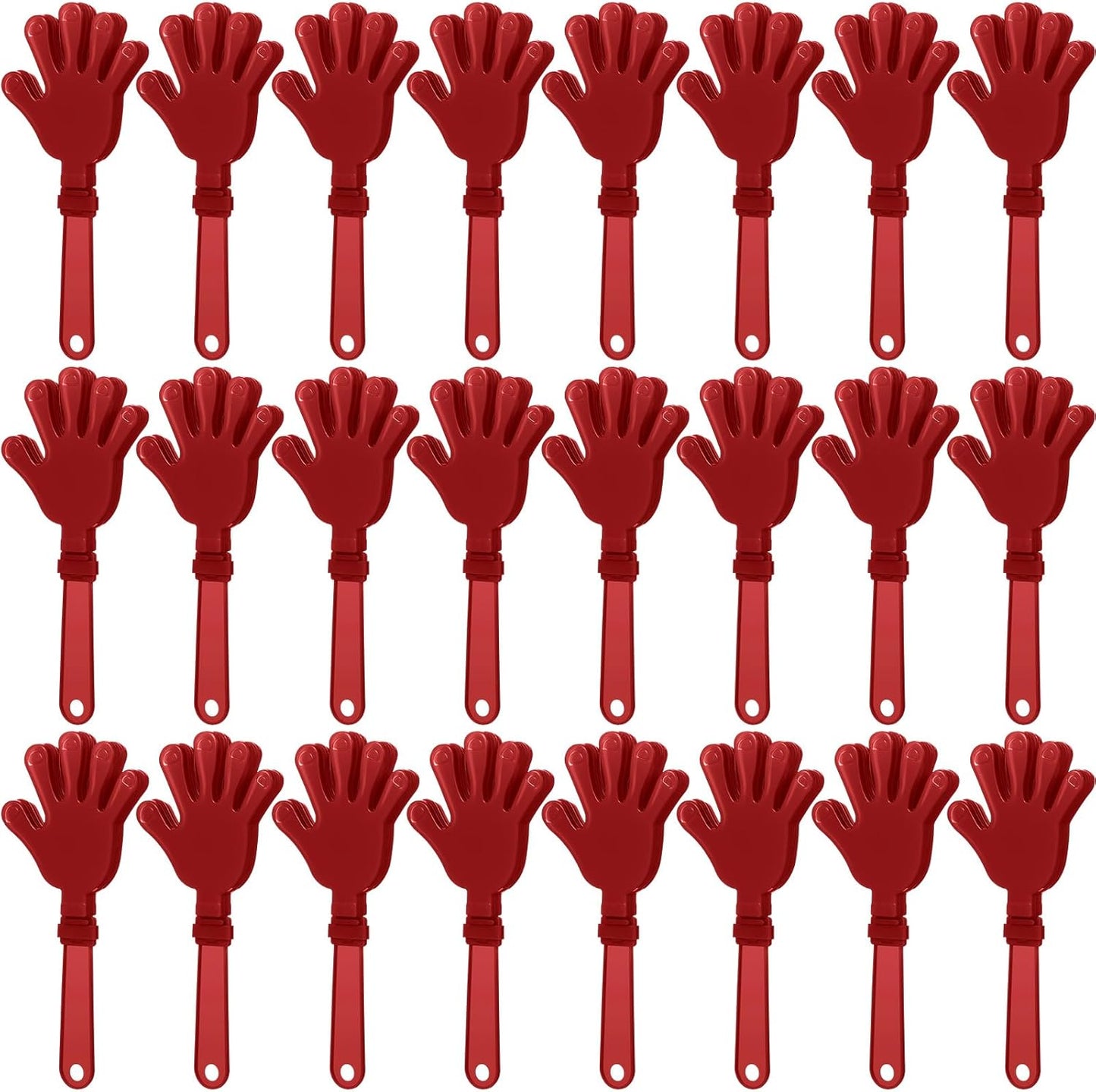 24 Pcs Orange Hand Clappers 7.5 Inch Clappers Noisemakers Noise Makers Party Favors Plastic Party Clapper for Sporting Events Cheers Ball Dance Basketball Football Noisemakers（Orange）