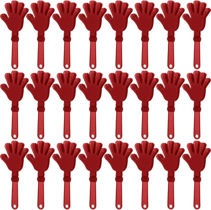 24 Pcs Orange Hand Clappers 7.5 Inch Clappers Noisemakers Noise Makers Party Favors Plastic Party Clapper for Sporting Events Cheers Ball Dance Basketball Football Noisemakers（Orange）