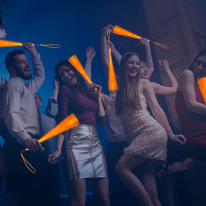 24 Pack Red Glow Fiber Optic Wands Bulk Huge Light up Wand Glow Sticks 14.2 Inch with 3 Light Modes for Christmas Valentine's Day 4th of July Concerts Clubs