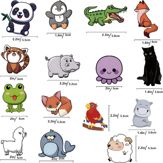 106PCS Non-Repeating Cate Animal Theme Stickers, Vinyl Waterproof Holiday Party Stickers, Youth Adult Games Treats Classroom Crafts Favors Gifts(106PCS Animal)
