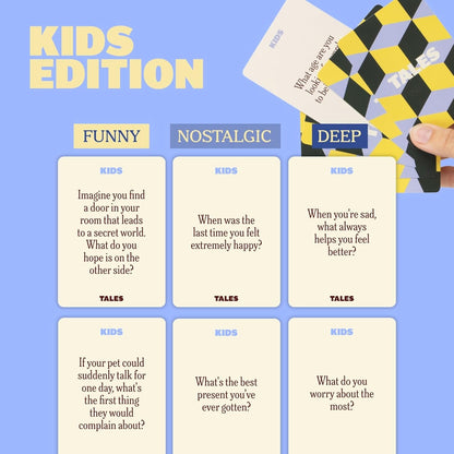 TALES 150 Conversation Cards, Friends Edition, Fun Friend Games for Adults, Teens, Kids, Perfect for Parties, Game Nights, Gifts & Gatherings, Conversations with Friends, Meaningful Connections