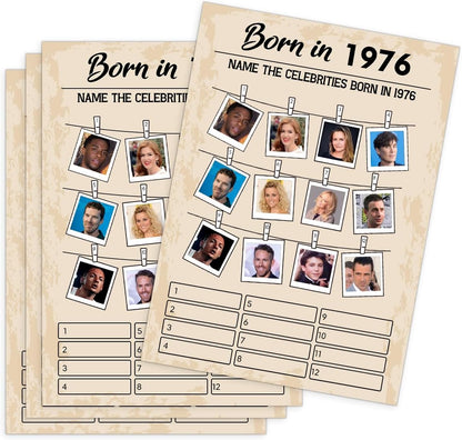QUPT 40th Birthday Party Games, Movies in 1986 Games, Birthday Party Supplies for Adults, Fun 1986s Party Game，Pack of 30 Cards