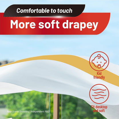 Plastic Table Cloth, 310 Ft X 54 in Disposable Tablecloth White Plastic Tablecloth with Any Cut Sliding Cutters Premium Table Cover Roll for Picnics, Parties, Birthdays, Weddings