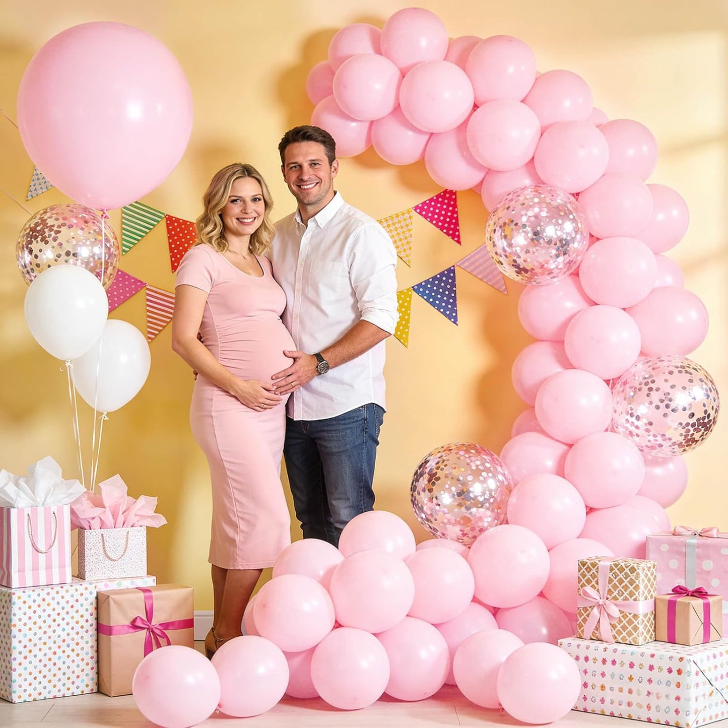 110pcs Black Balloon 12 inch, Black Latex Balloons for Birthday Party Baby Shower Wedding(with 2 Ribbons). - Colors A