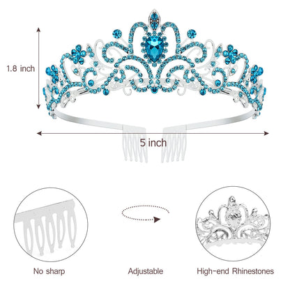 Princess Birthday Tiara - Happy Crown for Girls & Women, Decorative Accessory