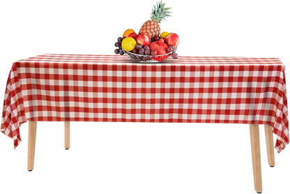 14 Pack Black 54 x 108 in. Rectangle Disposable Plastic Tablecloths - Smooth Decorative Covers for Parties, Weddings