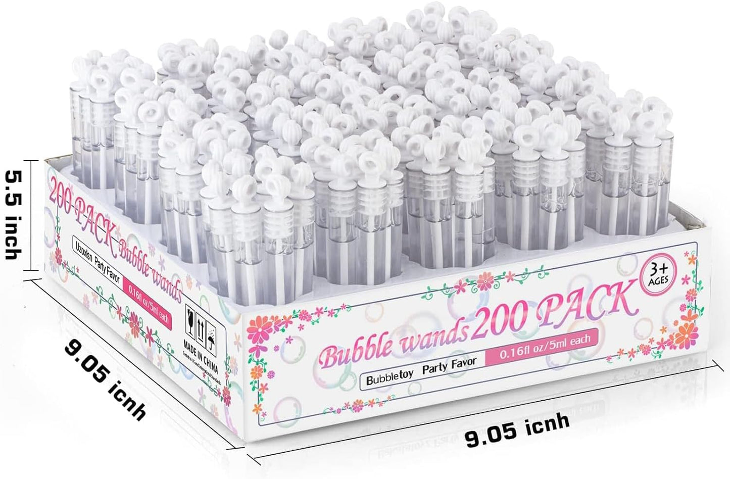 200 Pack Mini Bubble Wands, White Bubble Stick Toy Bulk for Wedding Supplies, Anniversaries, Valentine's Day Gift, Celebrations, Wedding Send Off, Party Favor for Couple, Guests, Kid, Boy and Girl