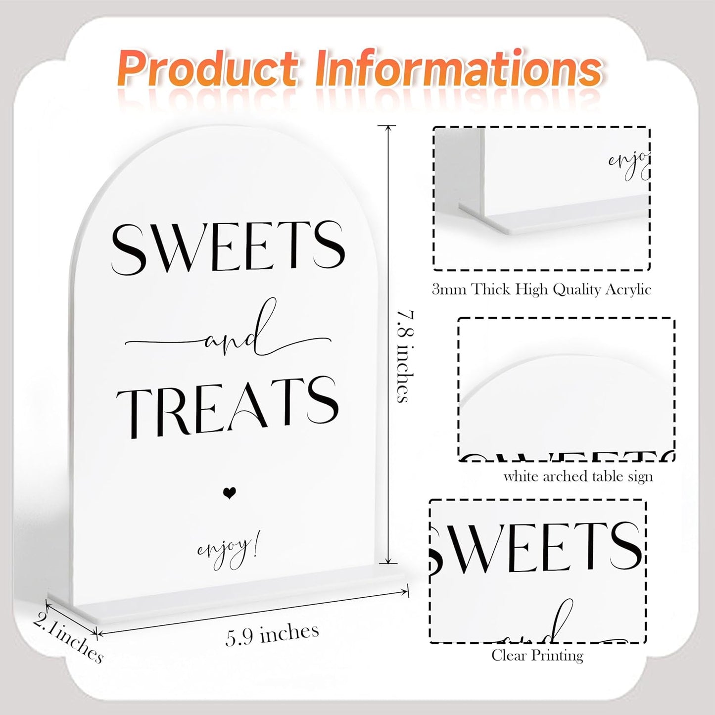 Audio Guest Book Sign, White Arch Acrylic Wedding Sign, Audio Guest Book Wedding Phone, Bridal Shower Decor, Engagement Party Decor, Centerpiece Table Decorations Party for Bride and Groom-14