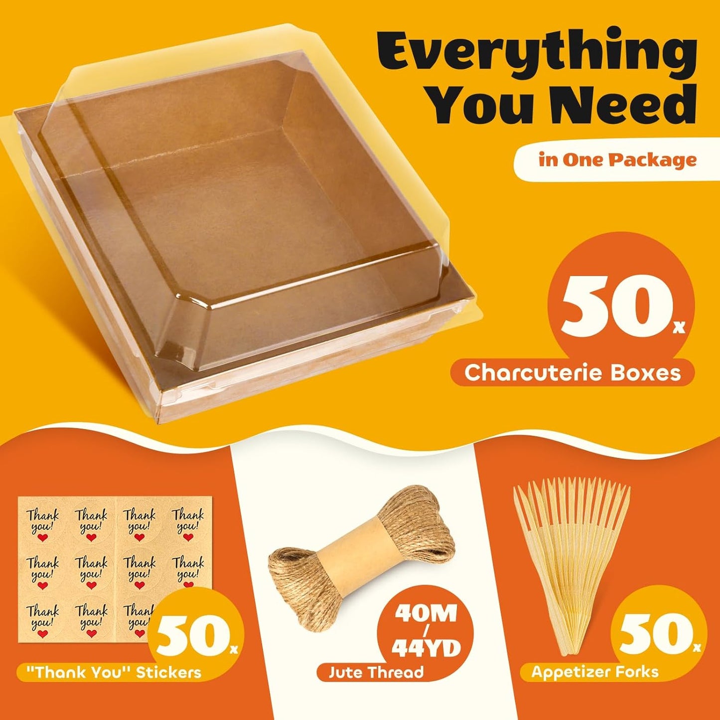 20Pcs Small Charcuterie Boxes with Clear Lids - Paper Mini Charcuterie Boxes To Go, Disposable Food Container with Lid, Dessert Boxes for Sandwich, Cookie, Sushi, Cake Slice, and Strawberries