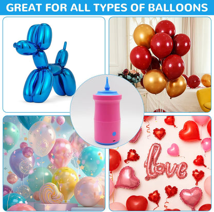 Mostop Balloon Pump Electric: Portable Cordless Balloon Blower Machine with Carry Bag, Rechargeable Air Pump for Balloons, Balloons Inflator for Party Decoration Christmas Birthday
