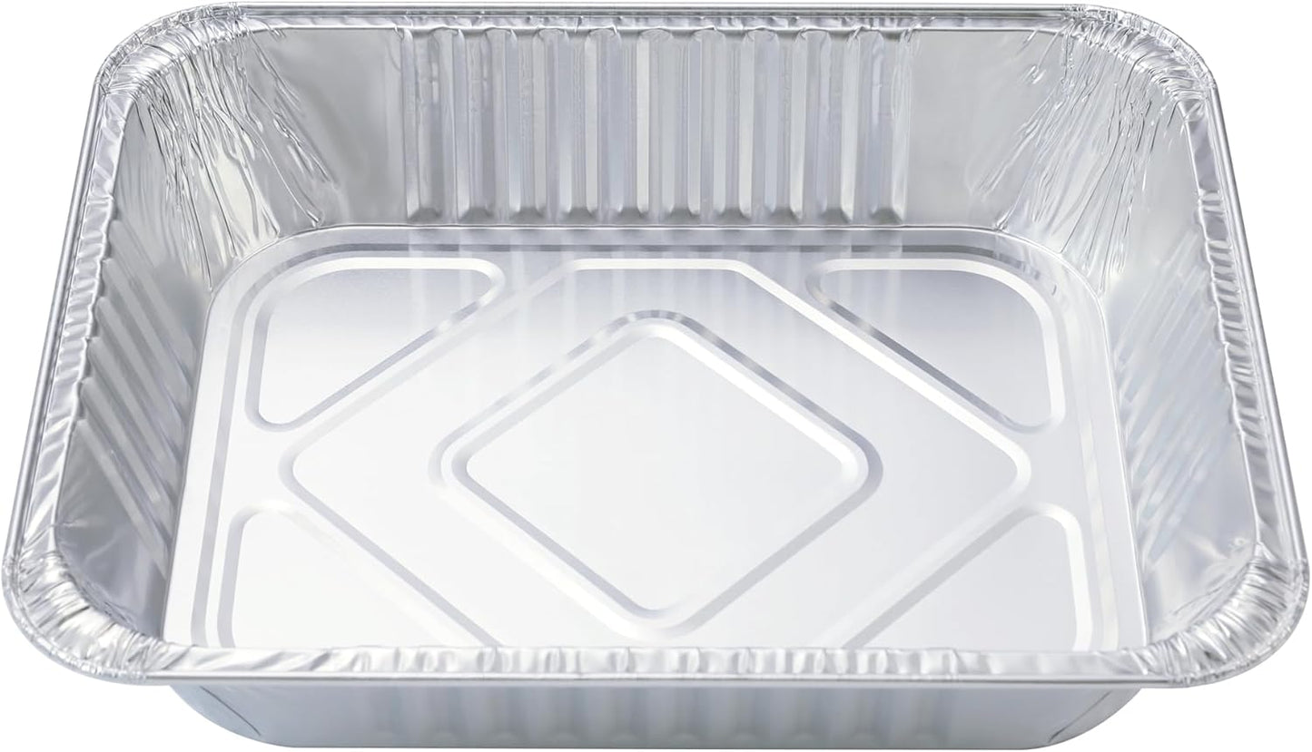 Waytiffer Aluminum Pans 9x13 Disposable Foil Pans (10 Pack) Half Size Deep Steam Table Pans Extra Thick for Baking, Cooking, Roasting, Heating, Serving & Lining Steam-Table Trays