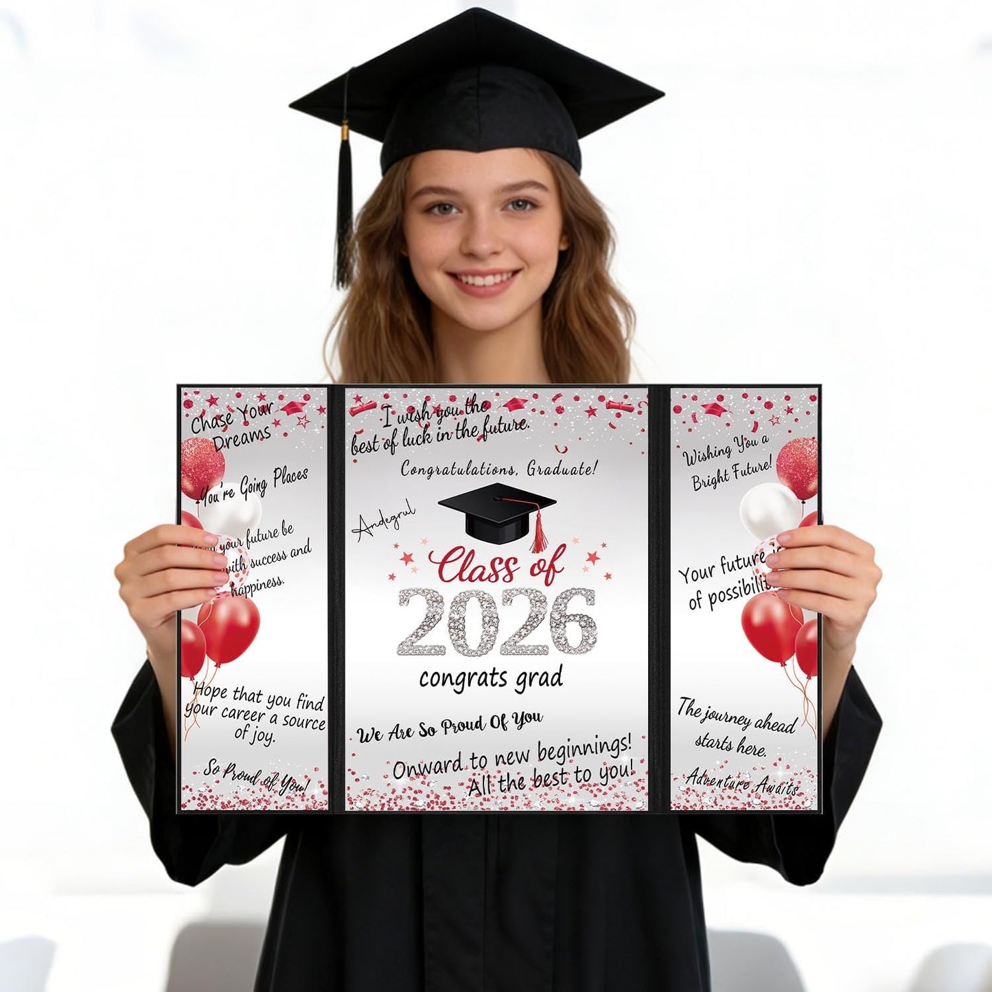 QIYANPAX Graduation Guest Book 2026, Blue and Gold Graduation Decorations Class of 2026, Graduation Signature Book, Congrats Grad Guest Book Alternative, Unique Graduation Gifts