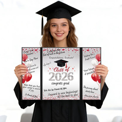 QIYANPAX Graduation Guest Book 2026, Blue and Gold Graduation Decorations Class of 2026, Graduation Signature Book, Congrats Grad Guest Book Alternative, Unique Graduation Gifts