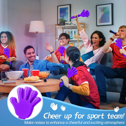 24 Pcs Orange Hand Clappers 7.5 Inch Clappers Noisemakers Noise Makers Party Favors Plastic Party Clapper for Sporting Events Cheers Ball Dance Basketball Football Noisemakers（Orange）