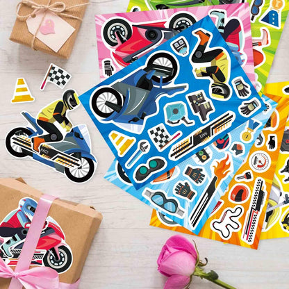 24 PCS Fairy Stickers for Kids, Make a Face Sticker with 8 Unique Designs Fairy, Frog, Mushroom, Make Your Own Stickers for Girls Birthday Party Favors, Goodie Bags, DIY Crafts