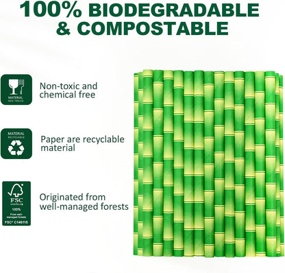 5.75 inch Orange Paper Cocktail Straws, Short Disposable Drinking Straws 500 Counts, Unwrapped - Compostable