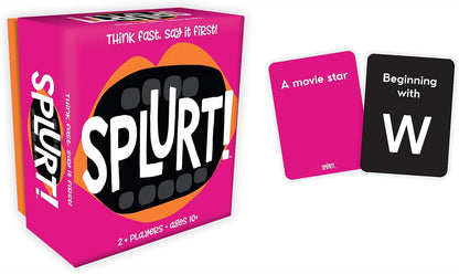 Gamewright - Party to Go - Splurt - Think Fast, Say It First - Ages 10+, 2-8 Players