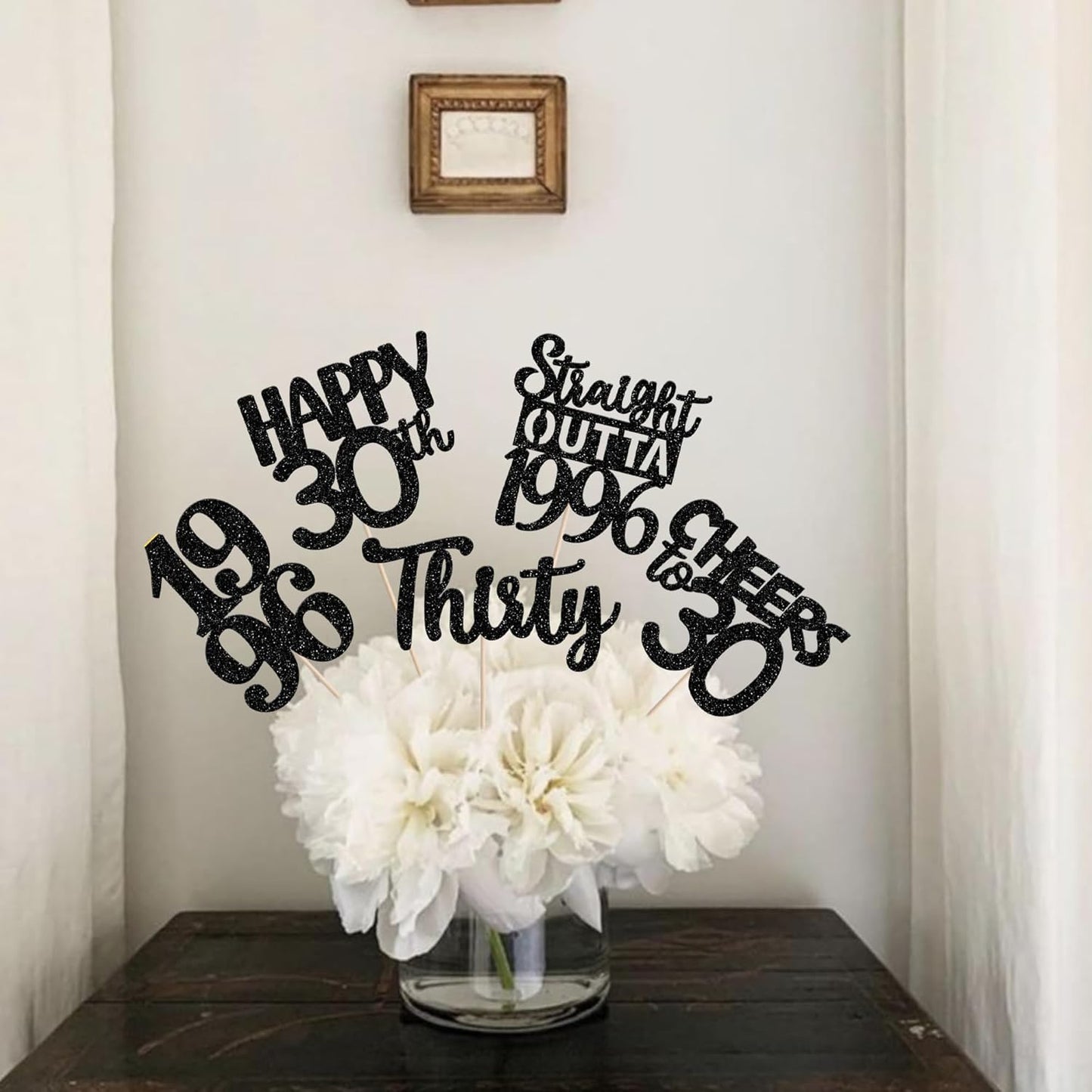 15 PCS 50th Birthday Centerpiece Sticks Fifty Happy 50th Straight Outta 1976 Table Flower Centerpieces Sticks Cheers to 50 Floral Decorations for 50th Birthday Party Centerpieces Supplies Black