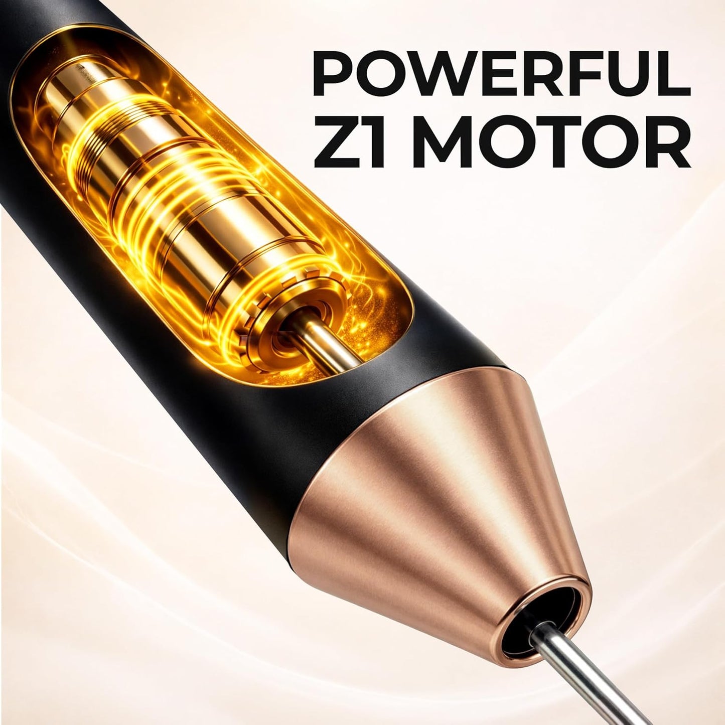Zulay Kitchen Powerful Milk Frother Wand With Duracell Batteries - Ultra Fast Handheld Drink Mixer - Electric Whisk Foam Maker for Coffee, Lattes, Cappuccino & Matcha - Z1 Motor - Black - Colors C