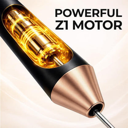 Zulay Kitchen Powerful Milk Frother Wand With Duracell Batteries - Ultra Fast Handheld Drink Mixer - Electric Whisk Foam Maker for Coffee, Lattes, Cappuccino & Matcha - Z1 Motor - Black - Colors C