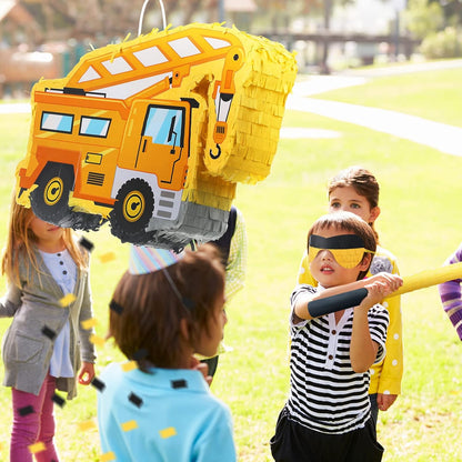 Baseball Piñata with Blindfold Bat for Birthday Party Softball Paper Piñata Sports Balls Confetti Baseball Party Supplies for Birthday Party Decorations 13.19 x 13.19 x 3 Inch(Cool)