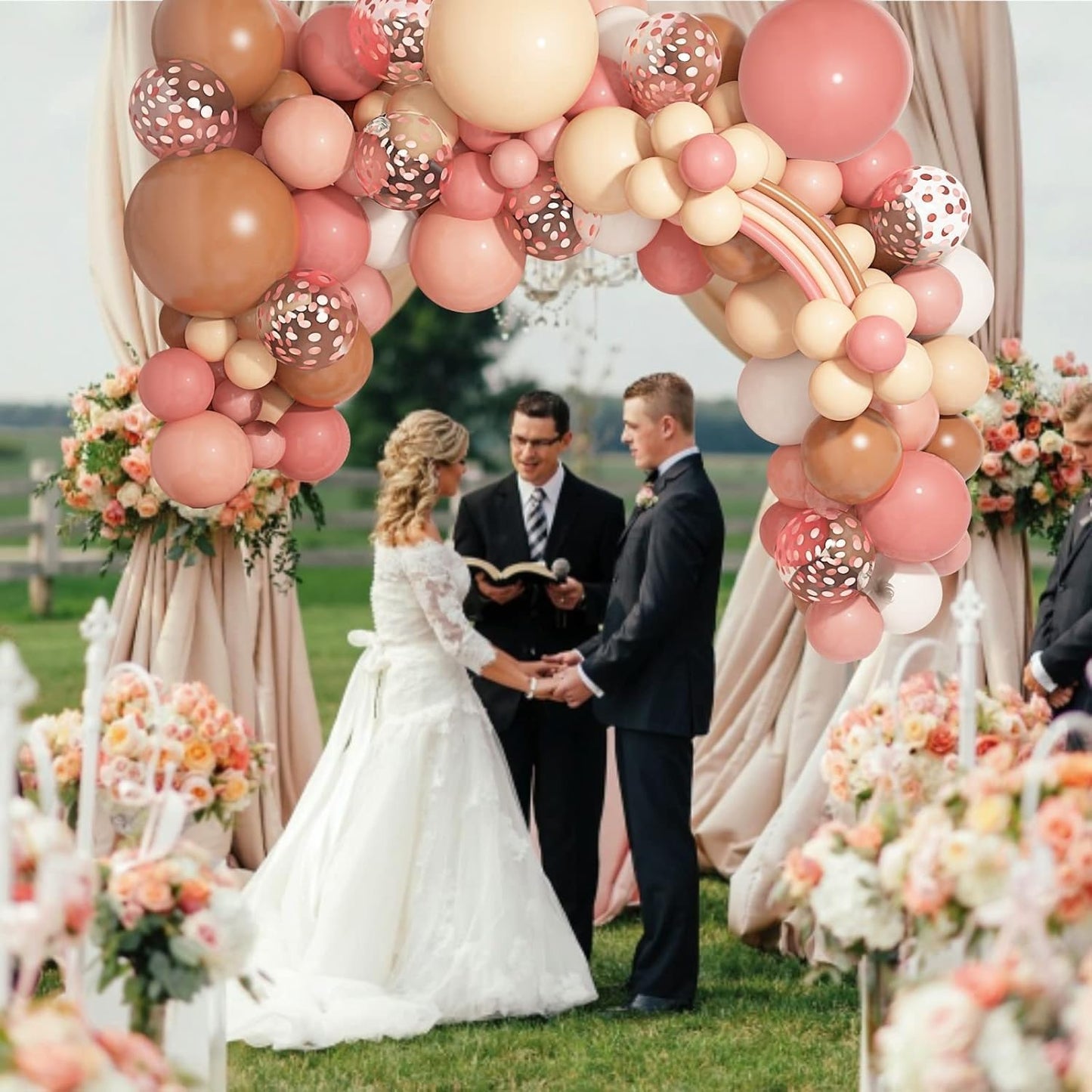 Amandir 153pcs Purple Blue Pink Balloon Garland Arch Kit, Different Sizes 18 12 10 5 inch Teal Yellow Latex Metallic Confetti Balloons for Magic Birthday Engagement Party Decoration