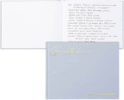 ZICOTO Beautiful Wedding Guest Book for Your Wedding Reception - Simply Elegant Guestbook to Sign in and Add Polaroid Photos - The Perfect Baby Shower Guest Book for The Special Day