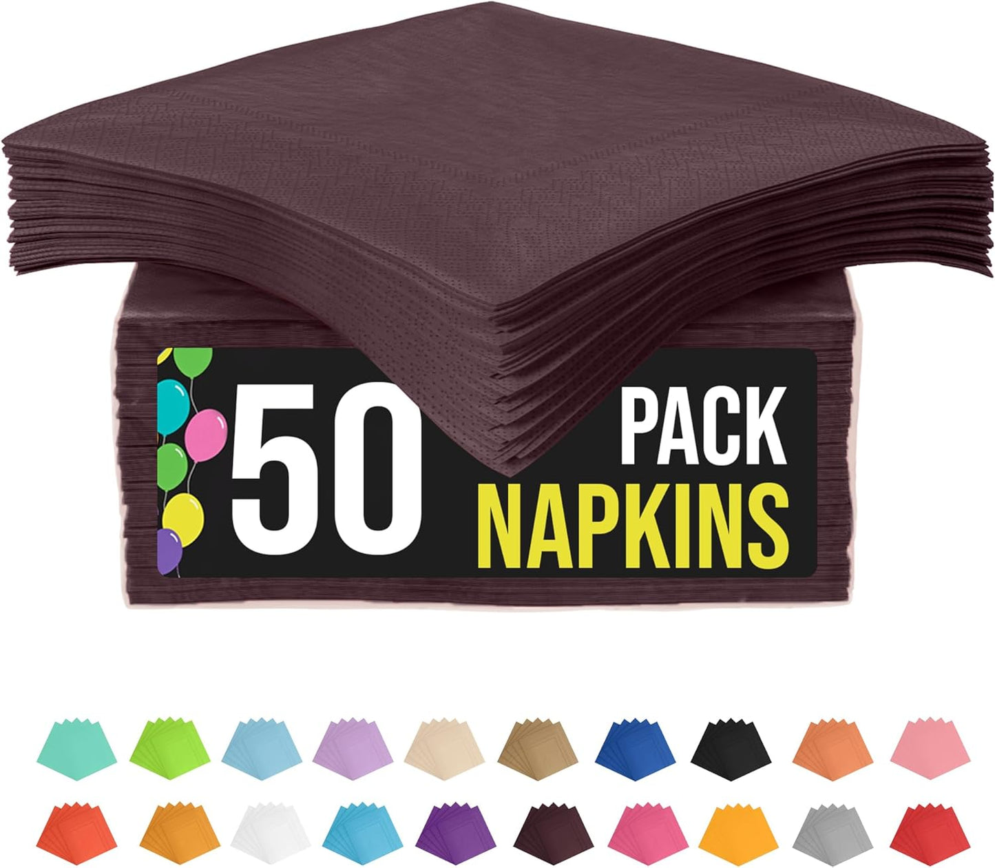Party Solids Purple Paper Napkins Disposable Everyday 50 Pcs 2 Ply Purple Dinner Napkins Paper Everyday For Parties & Party Supplies