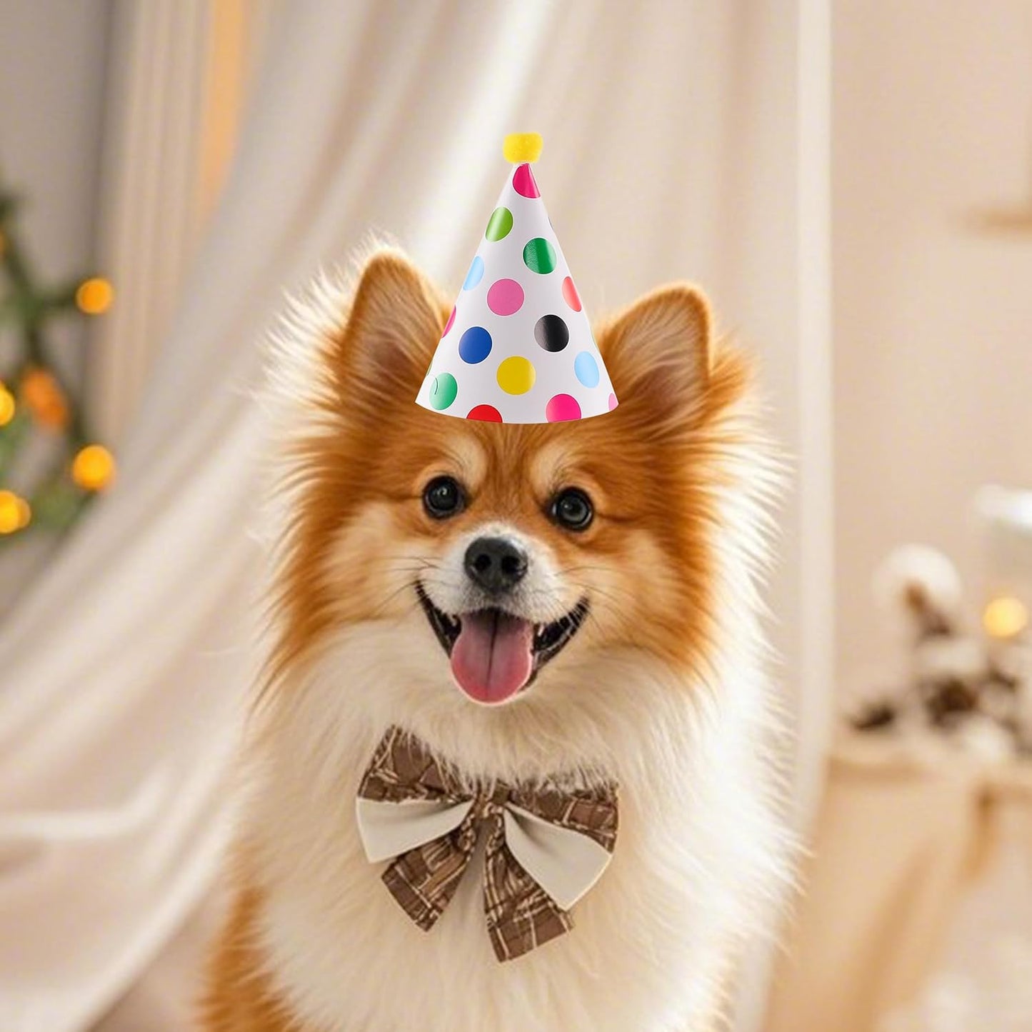 Mini Party Cone Hats for Stuffed Animals - Assorted Birthday Hats for Dolls Dogs Cats Rabbits Puppies Pet Toys