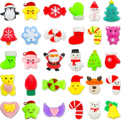 30 Pack Squishy Toys, Kawaii Squishies Party Favors for Kids 4-8 8-12 Treasure Box Toys for Classroom Birthday Xmas Gifts Goodie Bag Mini Animals Mochi Squishy Stress Relief Sensory Toys Random