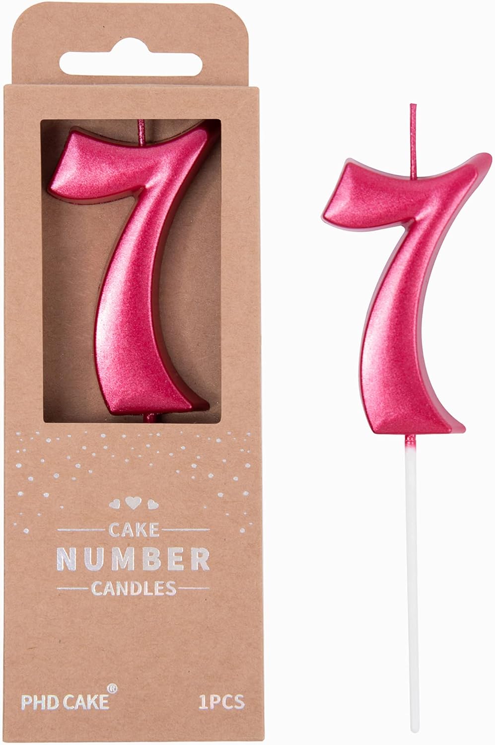 PHD CAKE 2.76 Inch Elegant Gold 1 Number Birthday Candles, Gold Number Candles, Cake Number Candles, Party Celebration