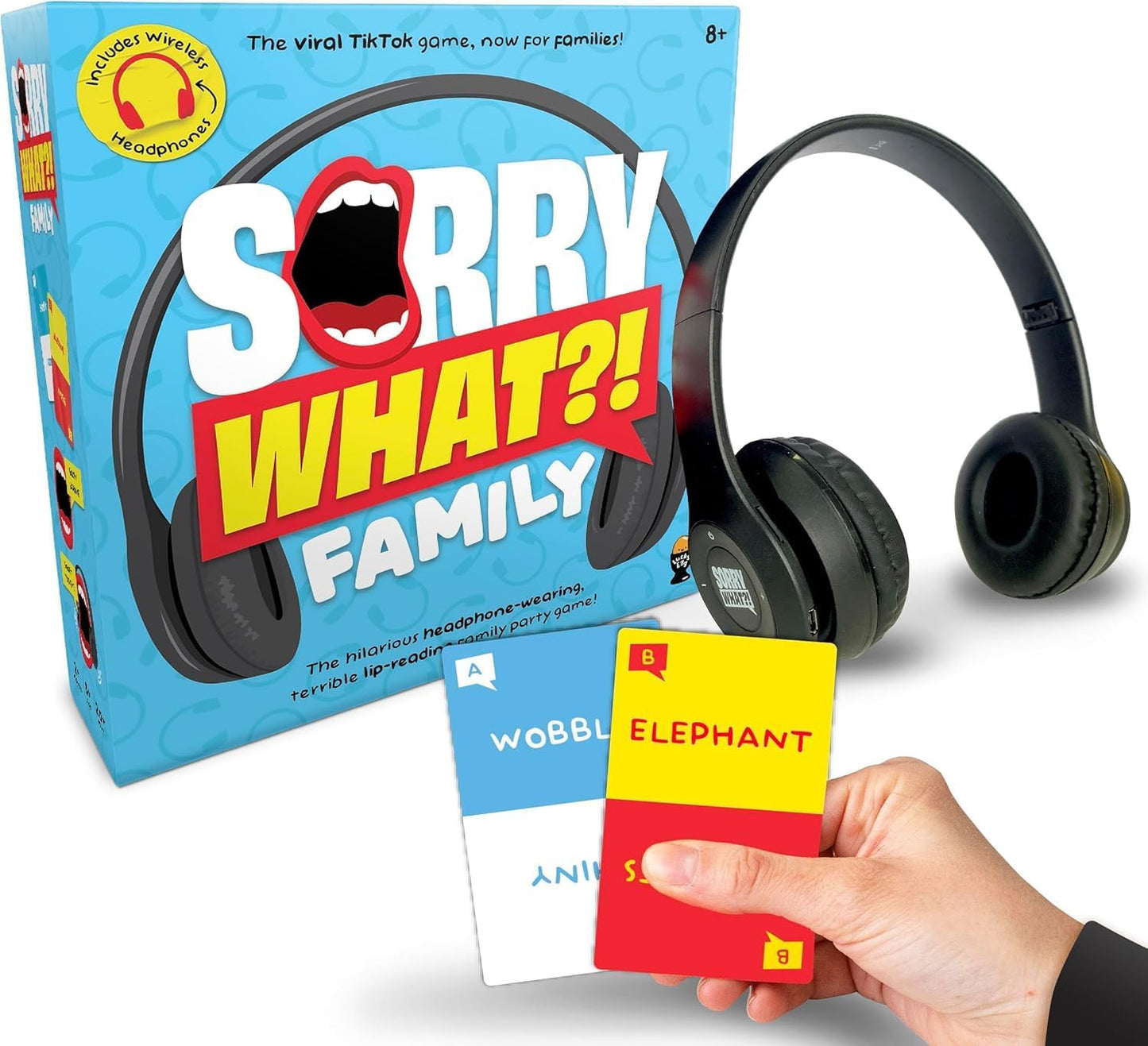 Sorry What Game - Uncensored Lip Reading Party Games for Adults - Based On The Headphone Challenge TikTok Trend - 2+ Players 40,000 Funny Phrase Combos - Adult Games for Game Night (Ages 17+)