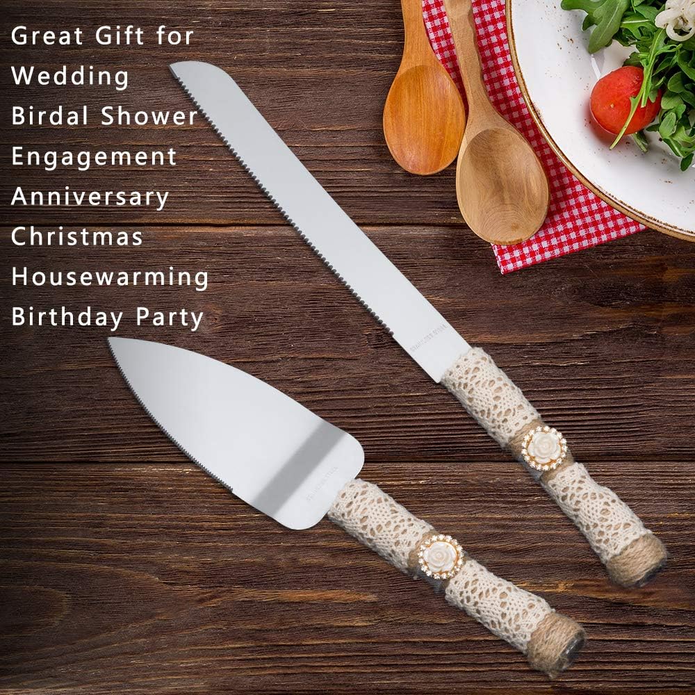 MR MRS Wedding Cake Knife and Server Set Pizza Pie Cake Knife Cutter Serveing