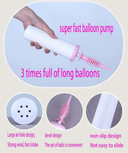 Balloon Pump Handheld Two-Way Dual Action - Hand Blower Air Pumper for Balloons - Ballon Inflator Pumping - Manual Baloon Inflators Machine (Green 1 Piece)