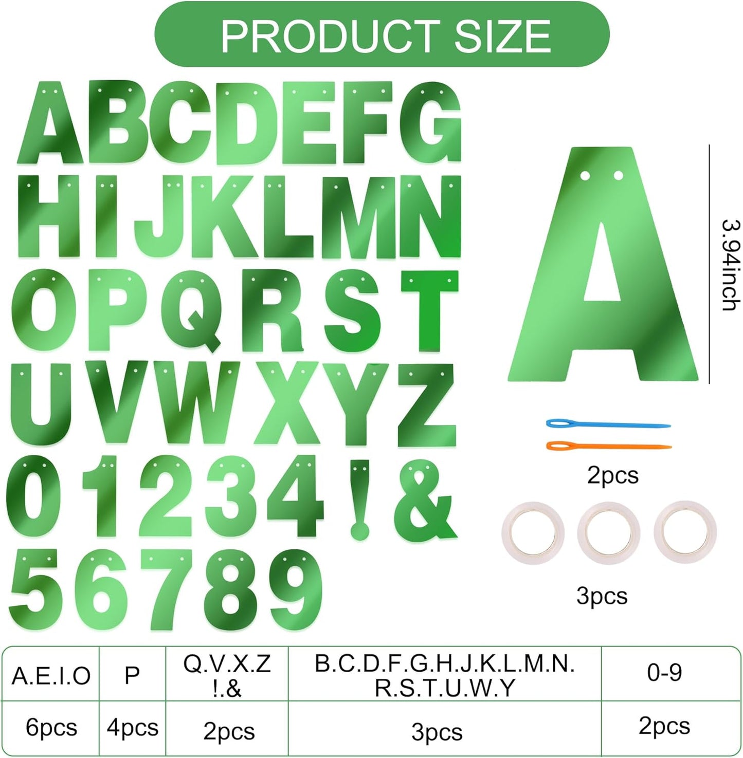 BEISHIDA 116 PCS A-Z DIY Letter Banner Kit Make Your Own Banner Including 111 Letters and Numbers 3 Rope and 2 Threading Device,Customized for Birthday Graduation Wedding Decor Black